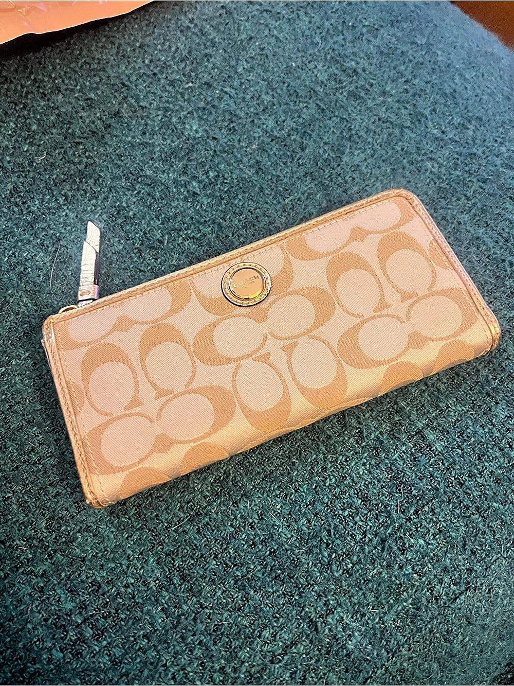 Coach Signature Zip-Around Wallet